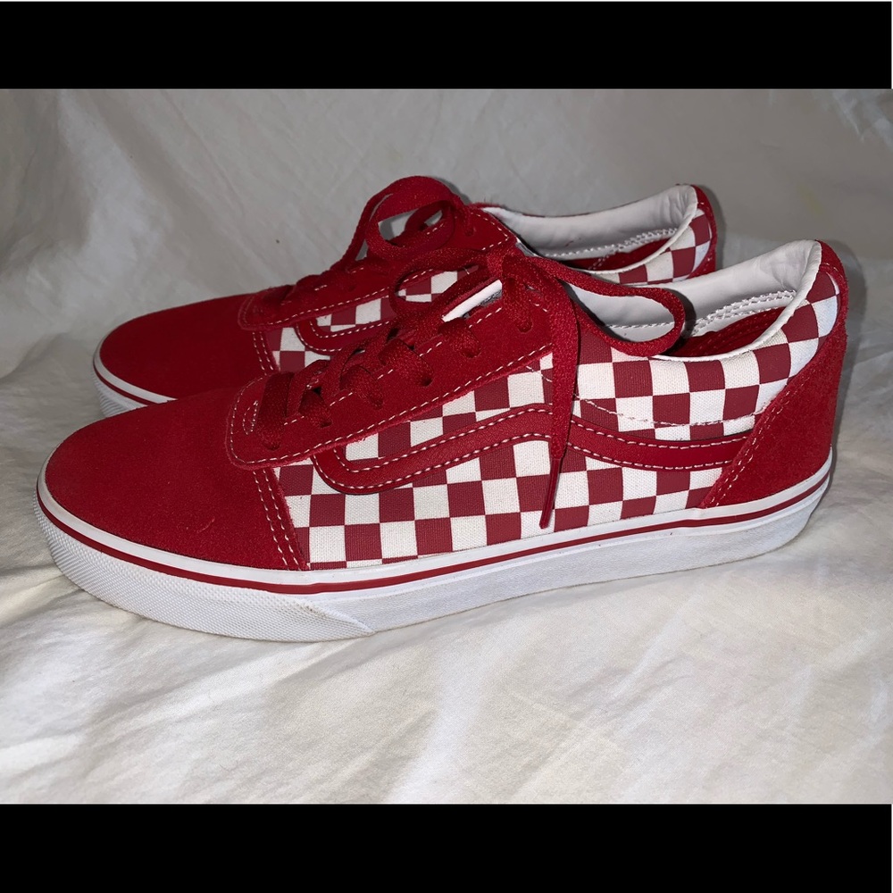 Vans Ward Old Skool Red Checker - Youth 6 Womens 8